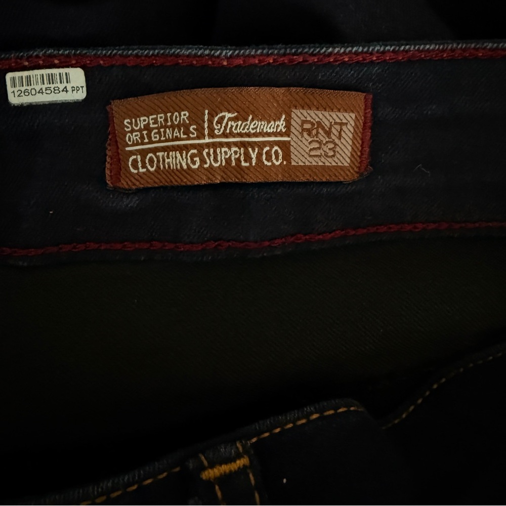 RNT23 Slim Tapered Dark Indigo Stretch Denim Jeans Men’s 38x33 - Picture 5 of 10